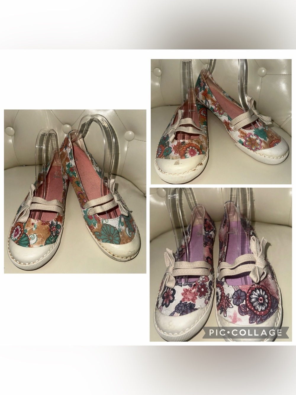 3 PAIRS NEW ESPIRIT Girl's Juniper Floral Slip-On Mary Jane Ballet Flats Sz 5B